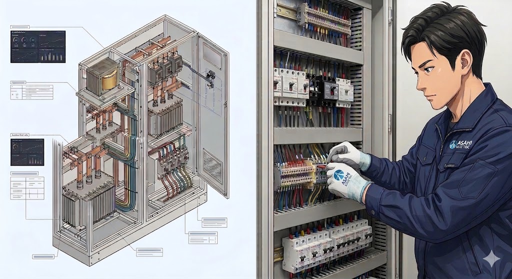 受託製造 - 配電盤の組立・配線作業
